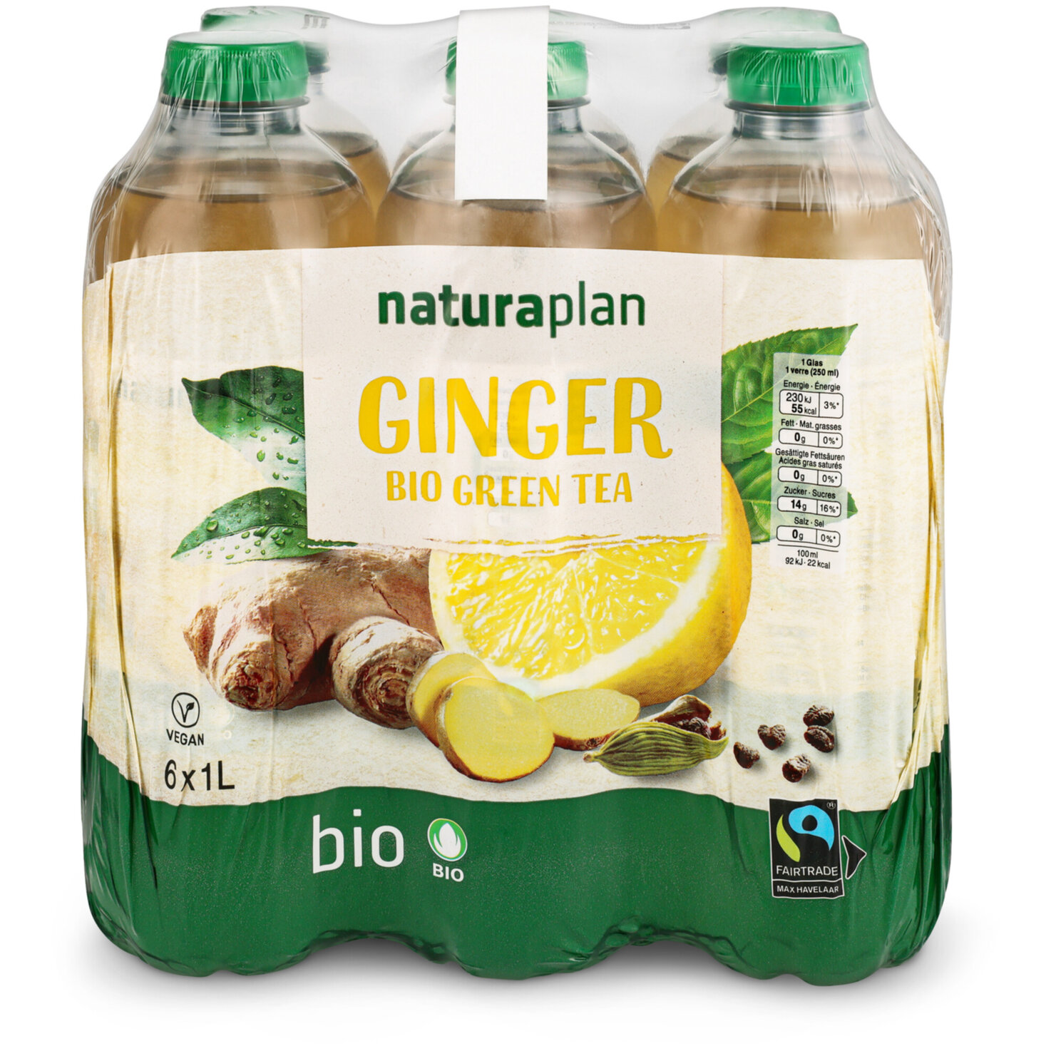 Naturaplan Organic Ginger Green Ice Tea 6x1l