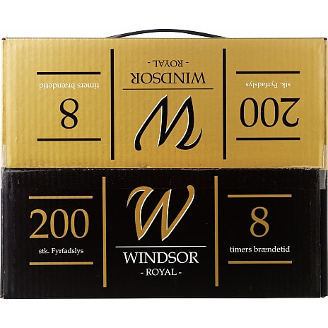 Royal Windsor fyrfadslys 200-pak - Hvid