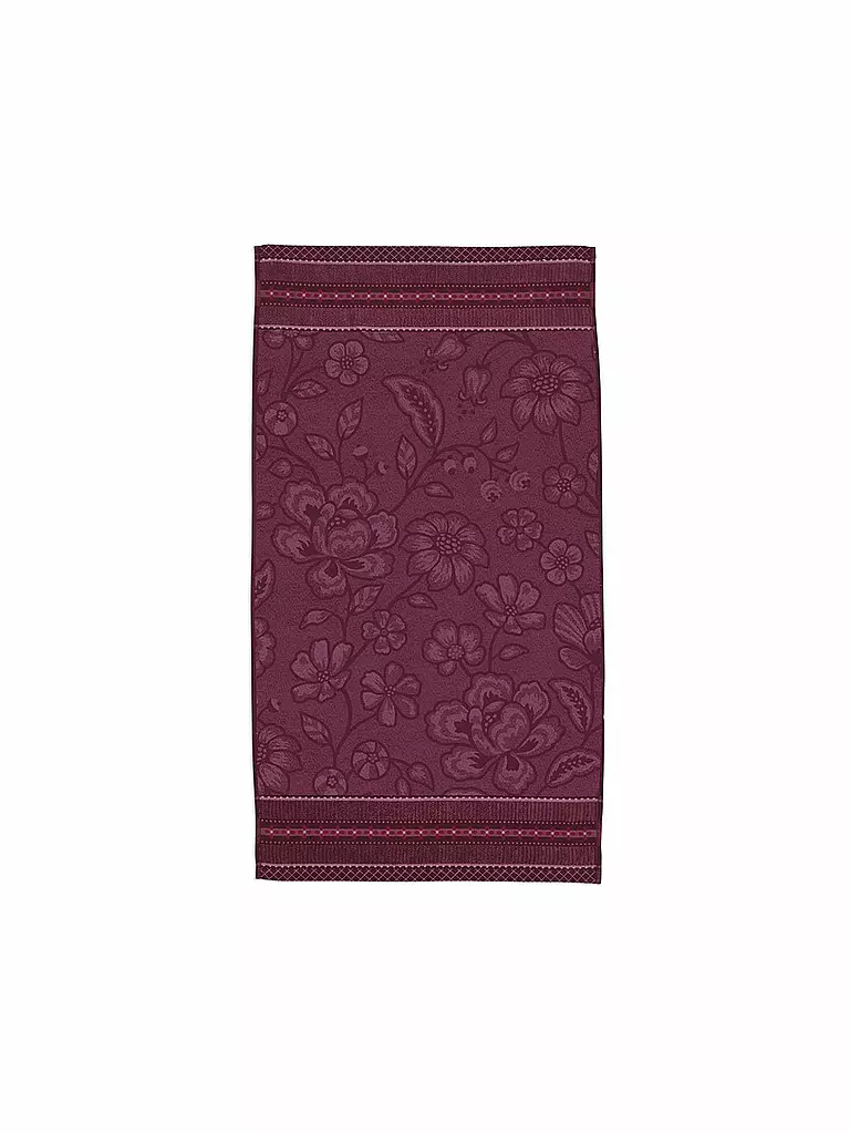 PIP STUDIO Handtuch  JASMIN JACQUARD 55x100cm Dark Pink beere