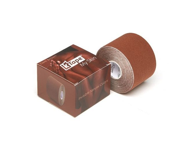 K-Tape My Skin dark brown 5 cm x 5 m Atmungsaktives Kinesiology Tape für Muskeln und Gelenke