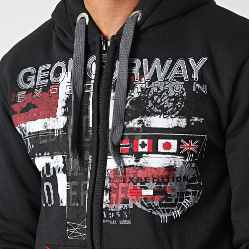 Sweat Zippé Capuche Getchup Noir