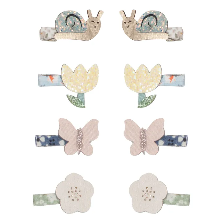 Mimi & Lula Lot 8 Mini Barrettes Garden | Bleu