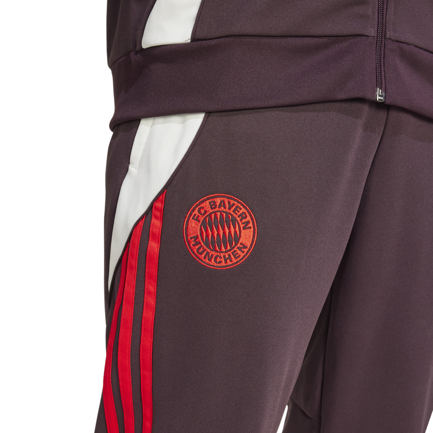 Adidas Bayern München Trainingspak Full-Zip 2024-2025 Bordeauxrood Rood Wit