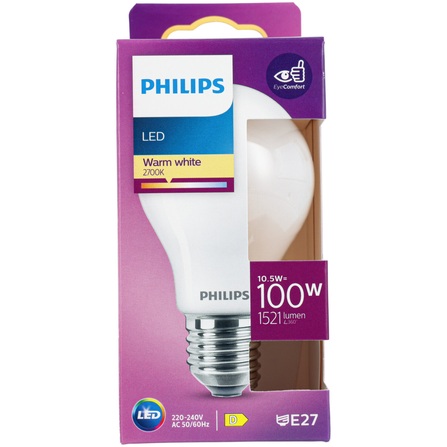 Philips LED-Kolben E27 warmweiss 10.5 W