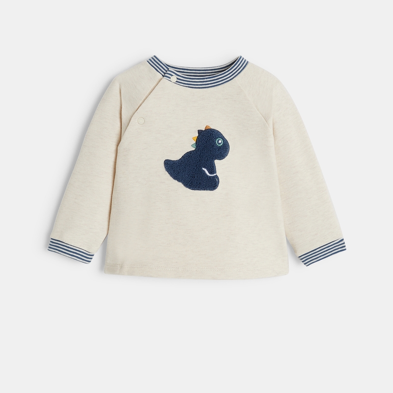 Pull dinosaure et pantalon en molleton bleu naissance