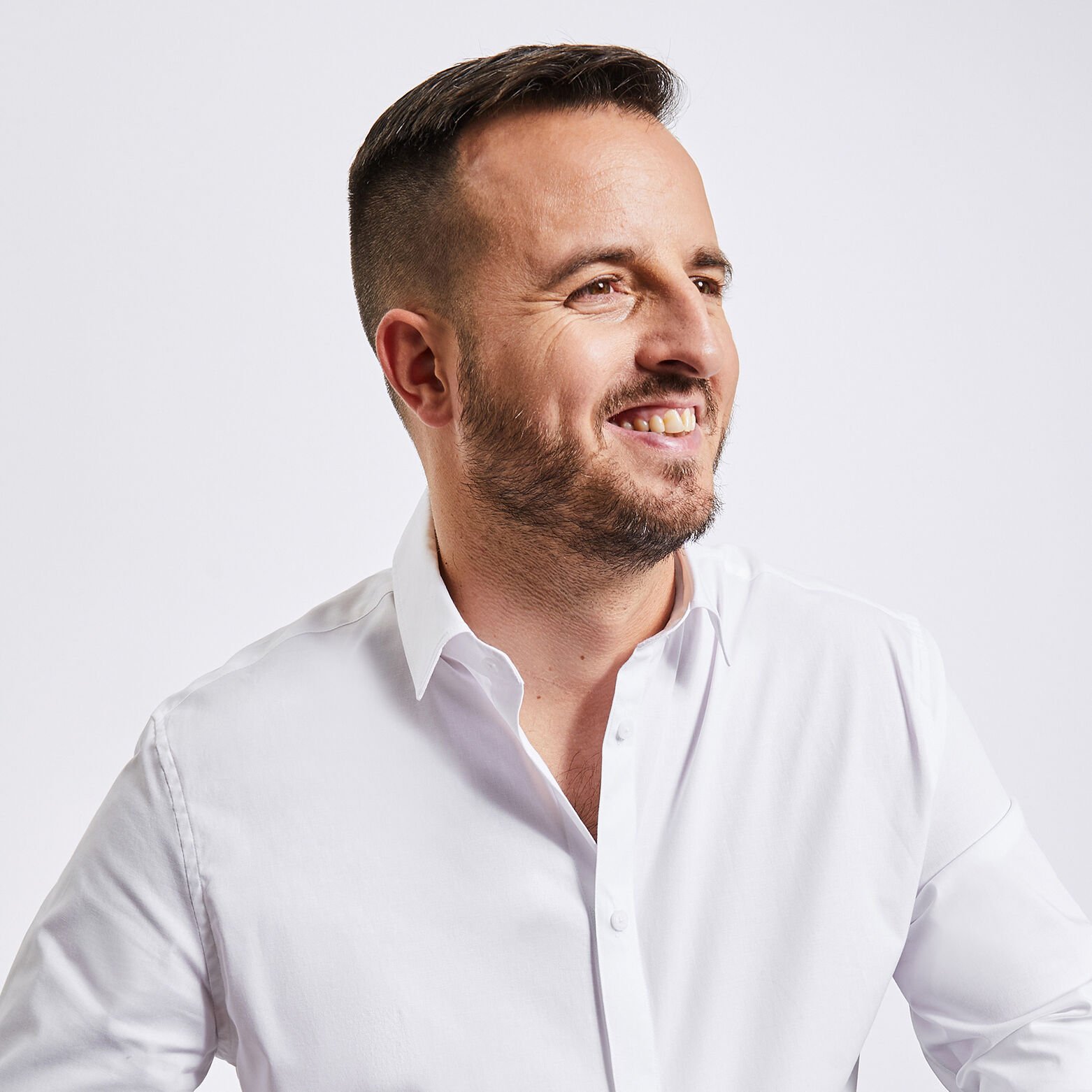Chemise regular pour personne à mobilité réduite Blanc