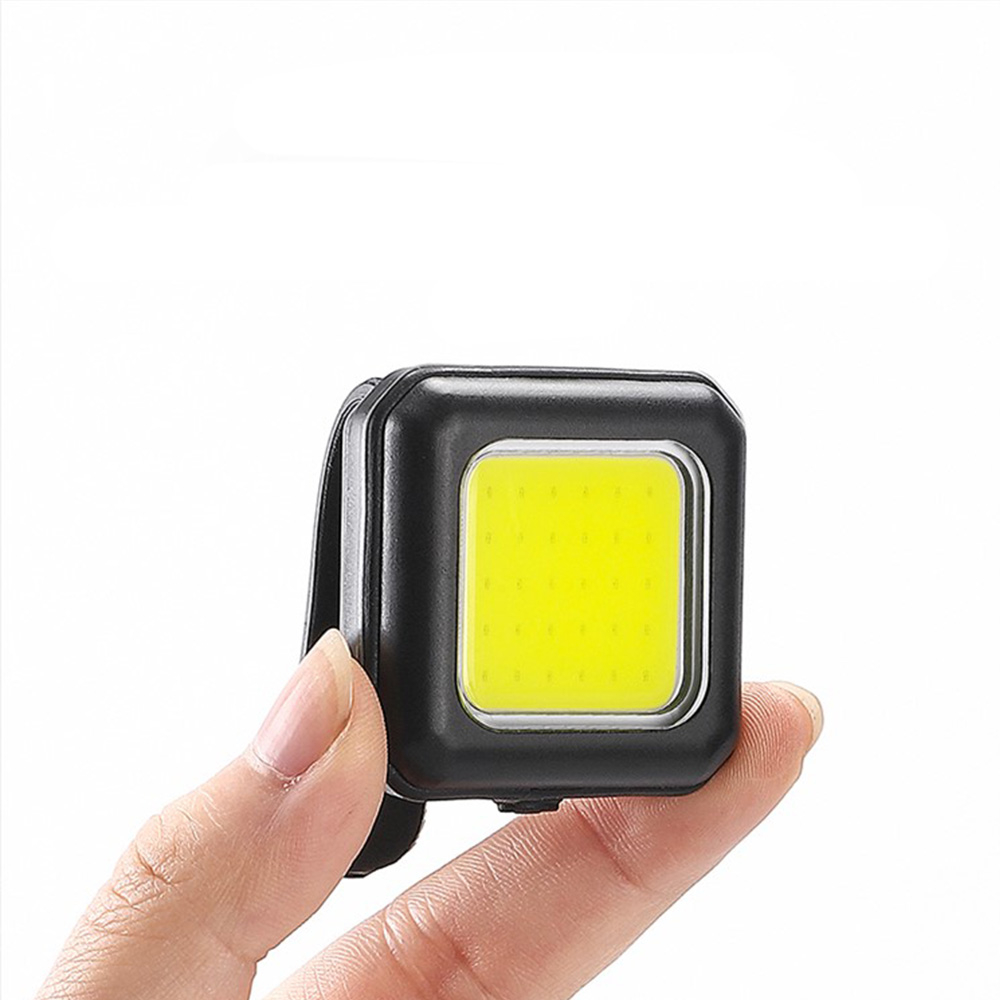 250mAh Wiederaufladbares USB Fahrrad Rücklicht Velo COB LED Warnlicht IPX45 - Rot / Schwarz