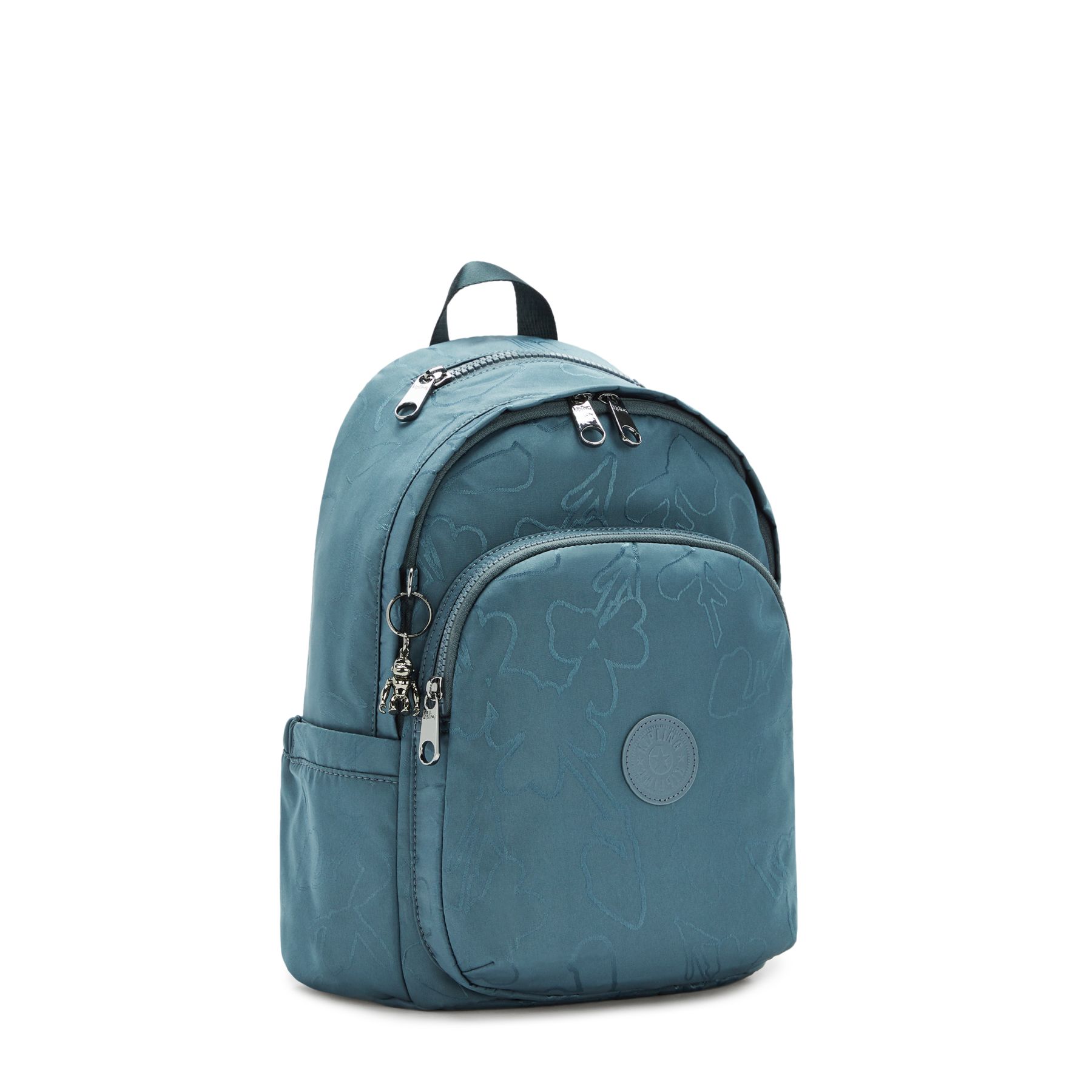 DELIA Sac à Dos Moyen avec Poche Frontale et Poignée Supérieure - Nocturnal Grey Jacquard