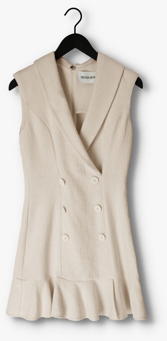 SILVIAN HEACH ecru silvian heach mini jurk gpp23256ve