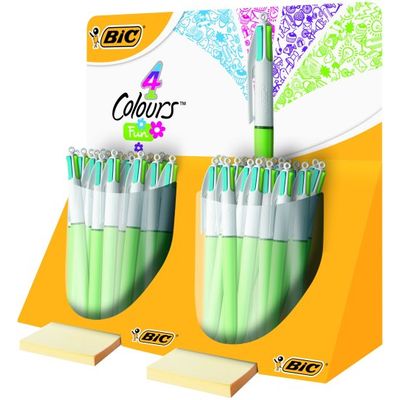 BIC 4 Couleurs FASHION - Stylo à bille 4 couleurs - 1 mm - rétractable