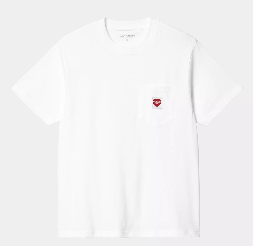 Carhartt WIP W SS Pocket Heart T-Shirt Black / Red