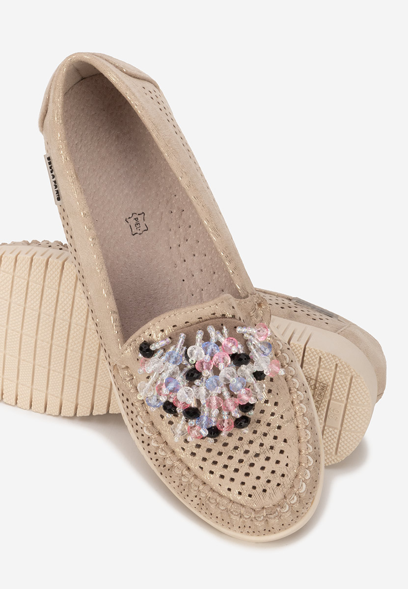 Mocassins femme dorées Lynna V2