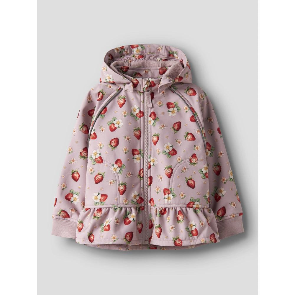 Køb Name It Keepsake Lilac Strawberry Nmfalfa08 Softshell Jakke Peblum Fo