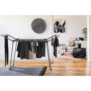 Leifheit Droogrek Pegasus 150 Solid Slim Black Antraciet