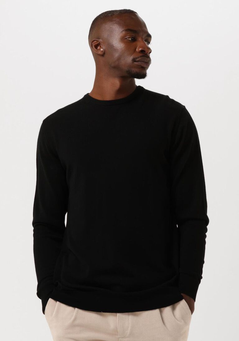 PROFUOMO zwarte profuomo trui pullover crew neck