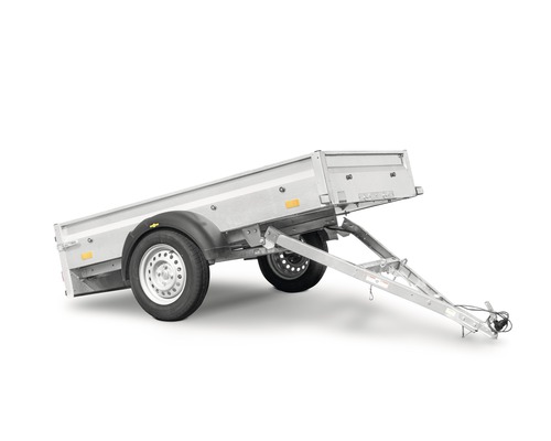 Humbaur Steely enkelassige aanhangwagen met opklapbare dissel, 2050 x 1095 x 300 mm, ongeremd, toegestaan totaalgewicht 750 kg