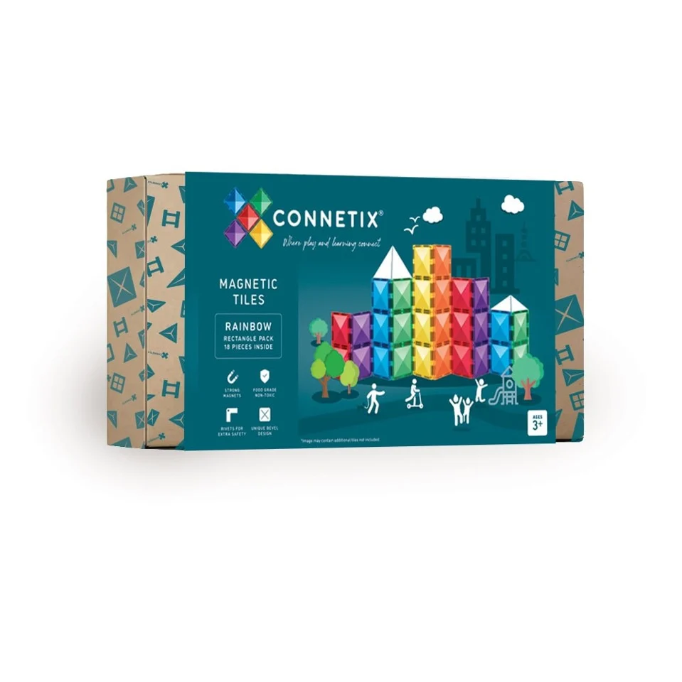 Connetix - Ractangle Pack - 18 dele - Rainbow (CT-R-00018-RE)
