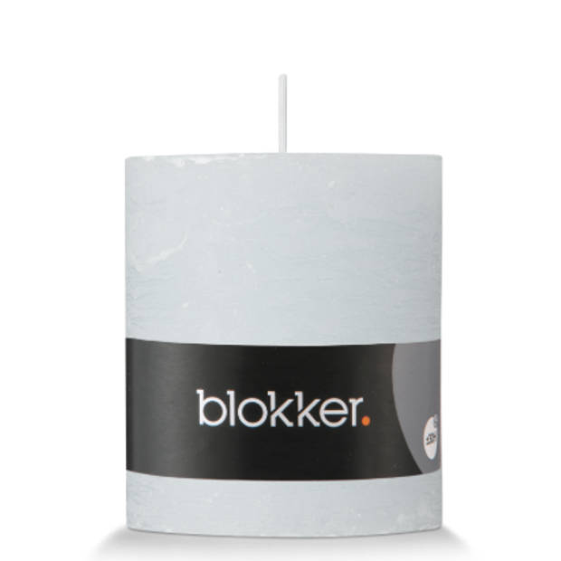 Blokker Rustieke Cilinderkaars - 7x8 cm - Wit