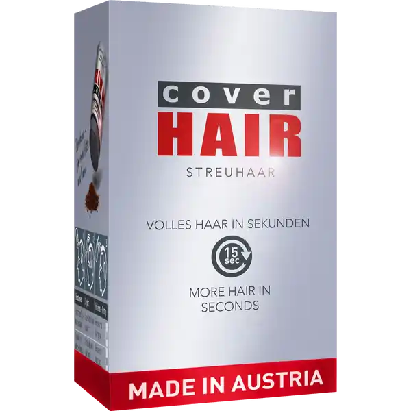 Haarverdichtung mit Schütthaar dunkelbraun