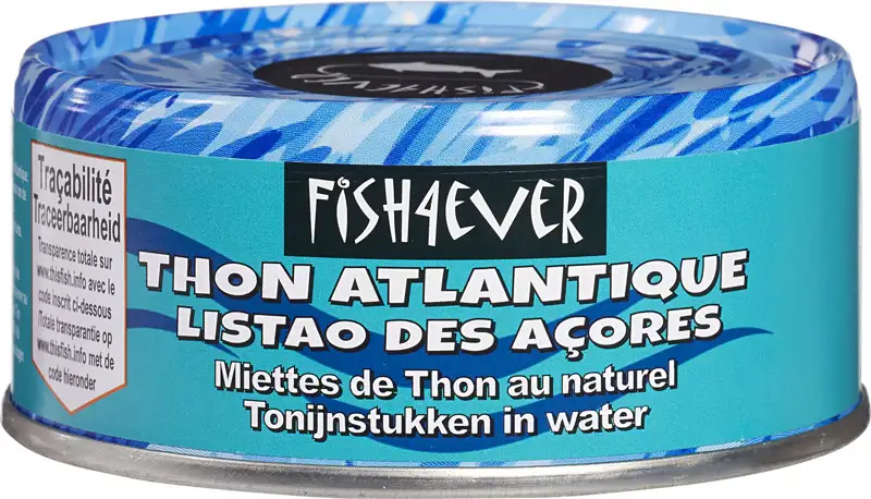 Tonijnstukken in water