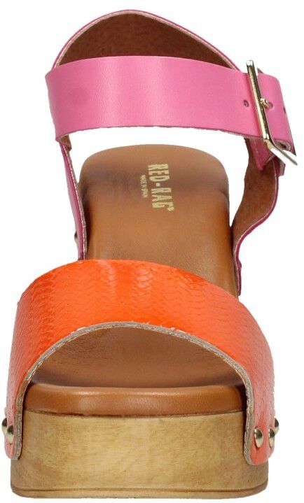 Red Rag Sandalen Hak oranje