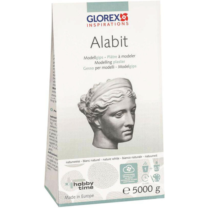 Glorex Modellgips Alabit, 5 kg, weiss
