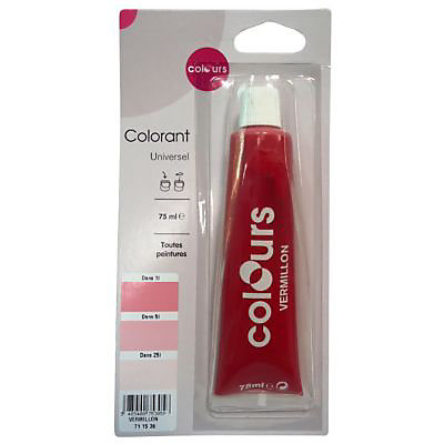 Colorant universel toutes peintures Colours vermillon 75ml
