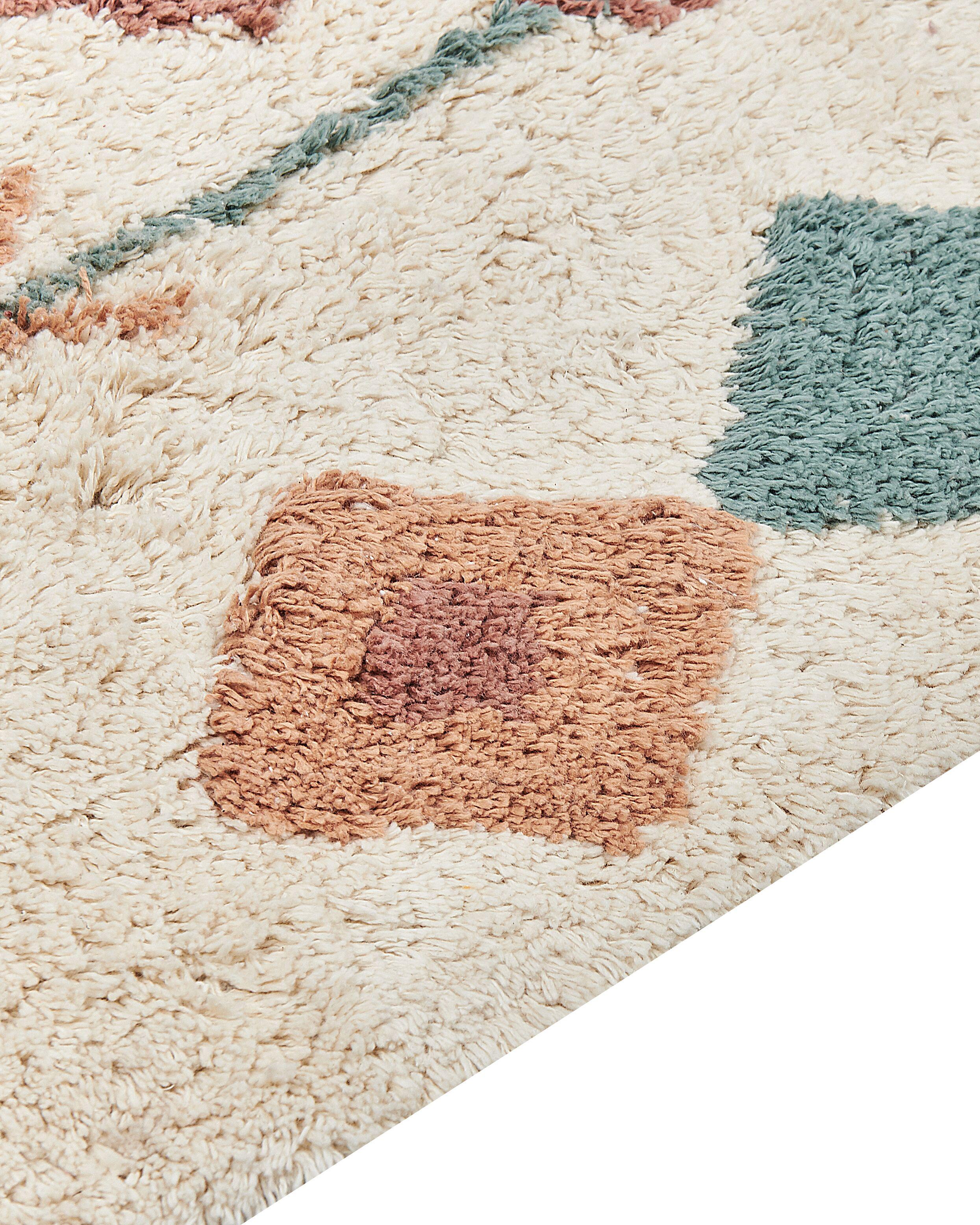 Vloerkleed ESKISEHIR Beige 140 x 200 cm Katoen