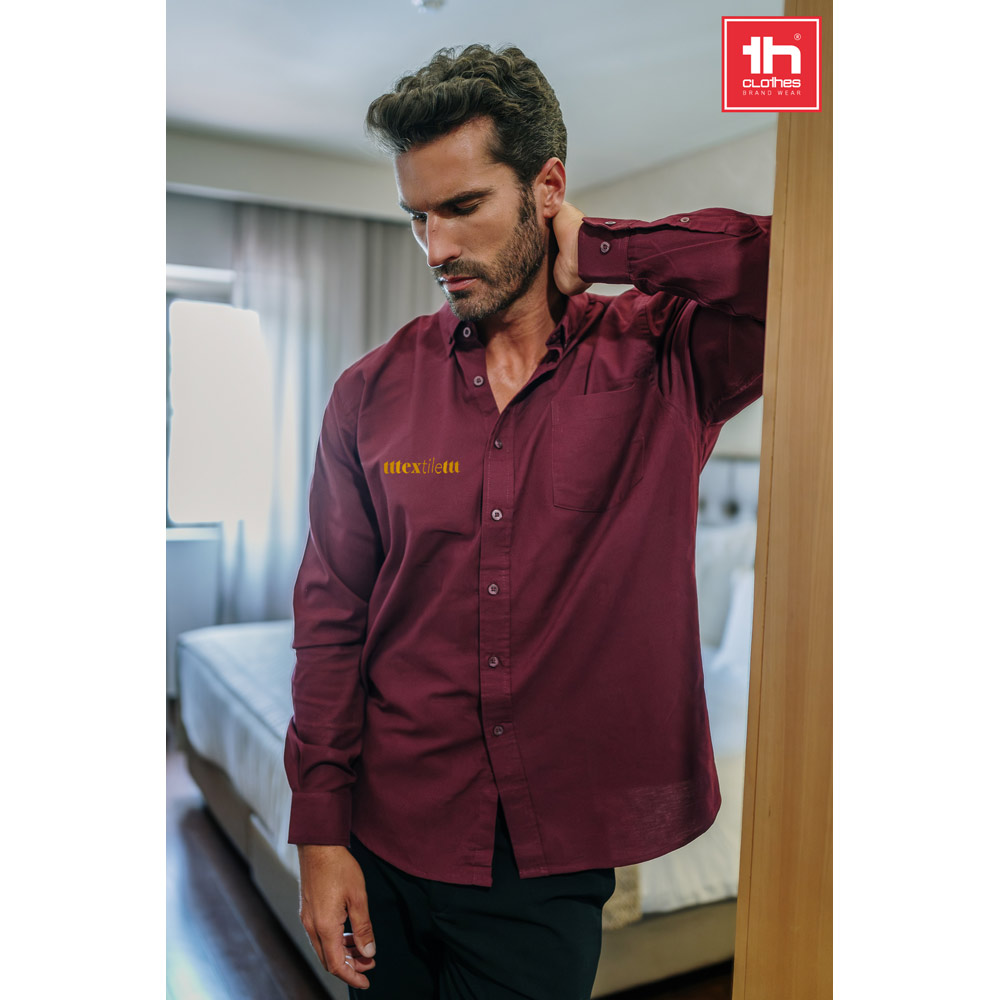 TH Clothes 30153 - Chemise oxford à manches longues pour hommes