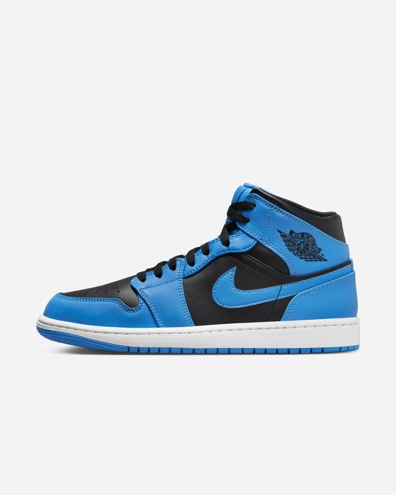 Chaussures Nike Air Jordan 1 Mid Bleu & Noir pour homme