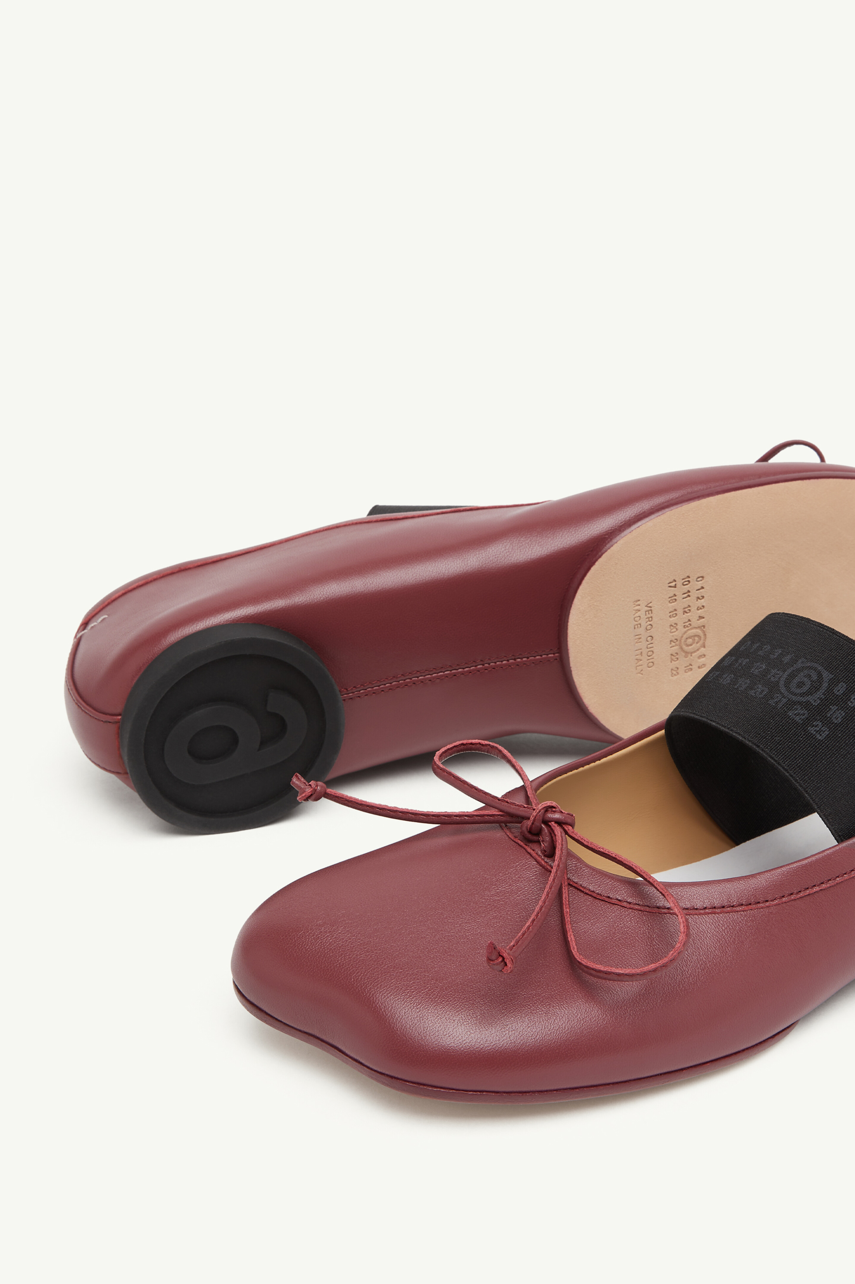 Ballerines anatomiques Numeric en cuir pour femme | MM6 Marron