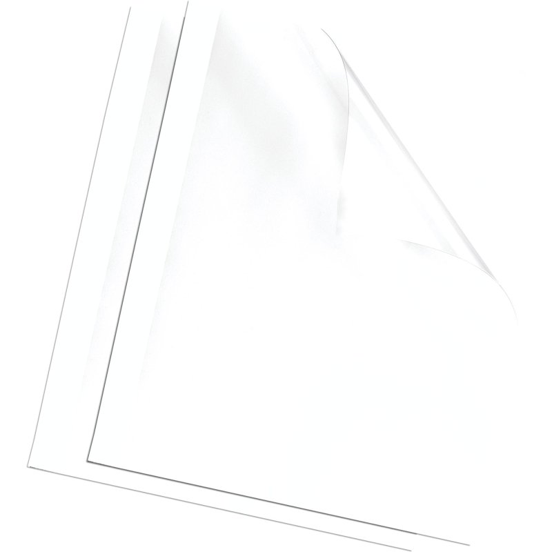 Couvertures de thermosoudure dos 4mm carton 200g Fellowes blanches - Paquet de 100