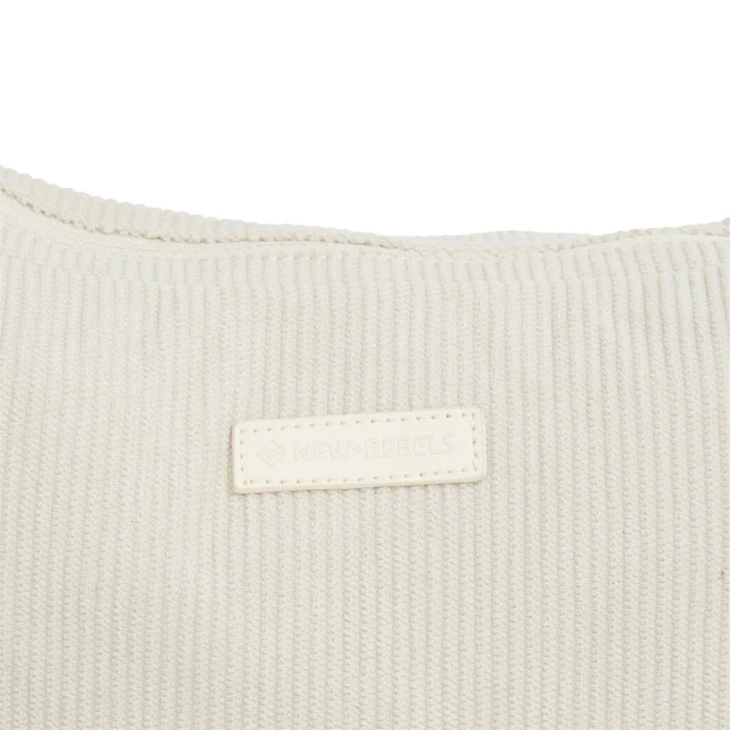 New Rebel Schoudertas Ribstof Beige