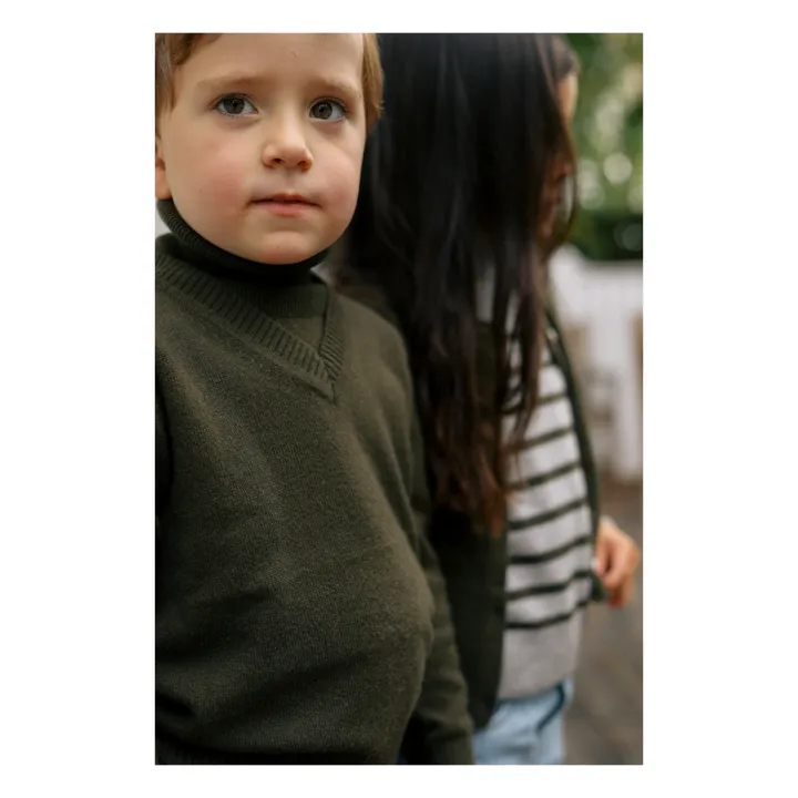 Holmm Pull Cachemire Fall | Vert kaki