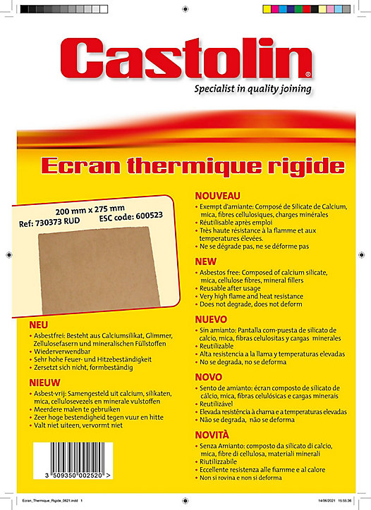 Ecran thermique rigide Castolin 1 plaque