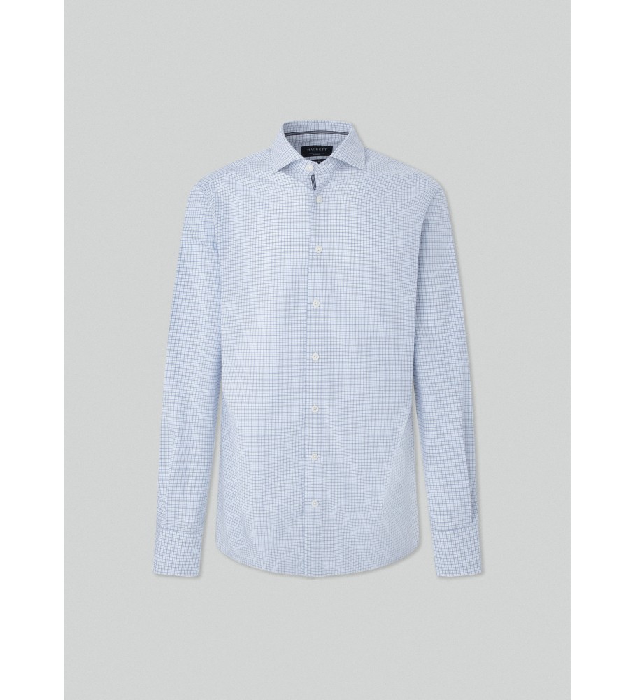 Camisa xadrez Hackett Mel com listras azuis