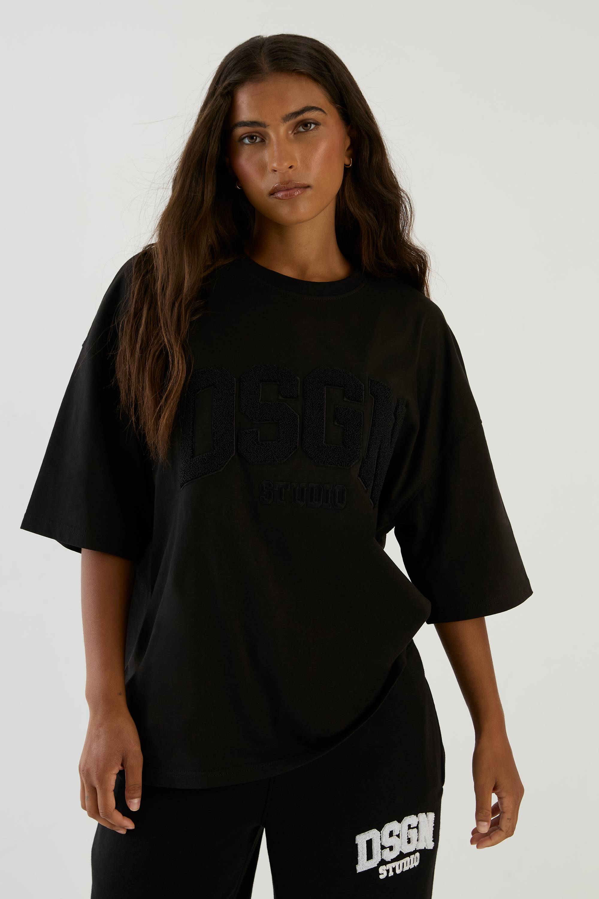 T-shirt Oversize Dsgn Studio Avec Appliqué En Tissu Éponge