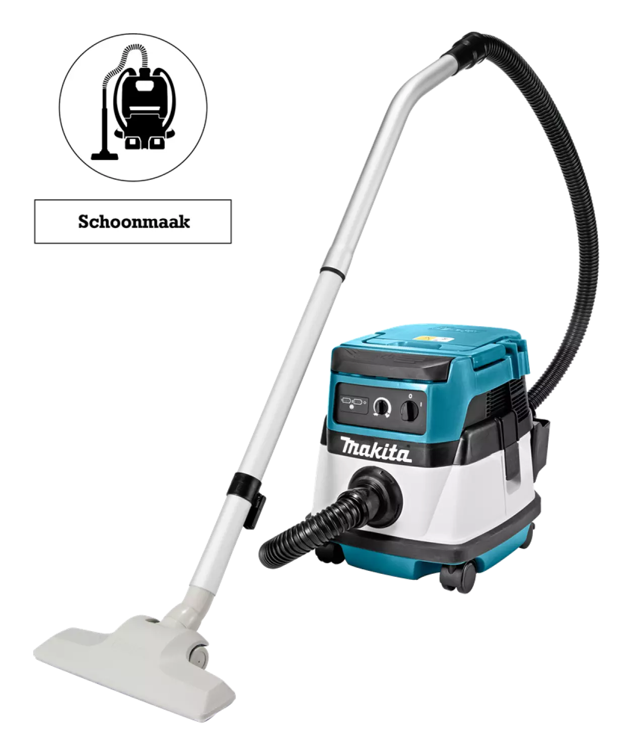Makita DVC860LZ 36V (2 x 18V) Li-Ion accu hybride stofzuiger body - 8L - netstroom & accu