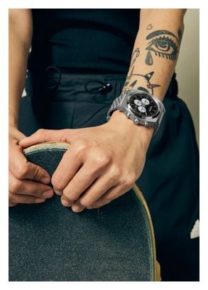 Montre Nixon Time Teller Chrono Chrome/Black/Chrome Sunray