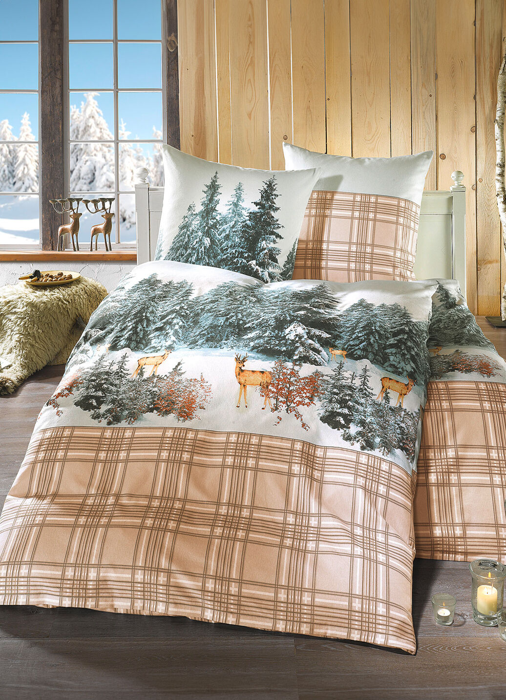 «irisette» Bettwäsche-Garnitur Winterlandschaft