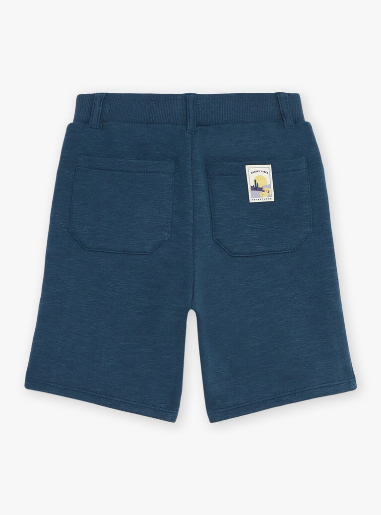 Bermuda bleu canard en molleton