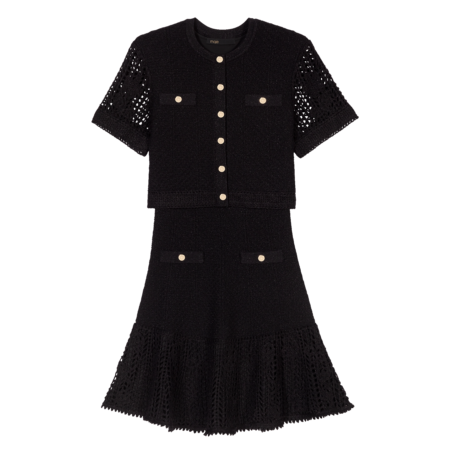 Robe courte évasée | Noir