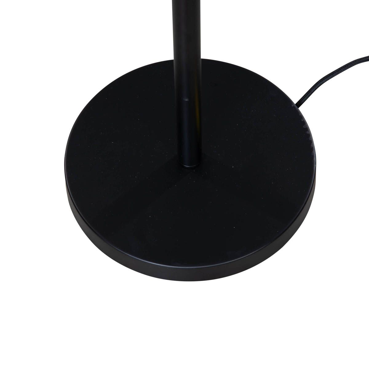 Vloerlamp zwart met ovale velours kap zwart 50cm - Simplo