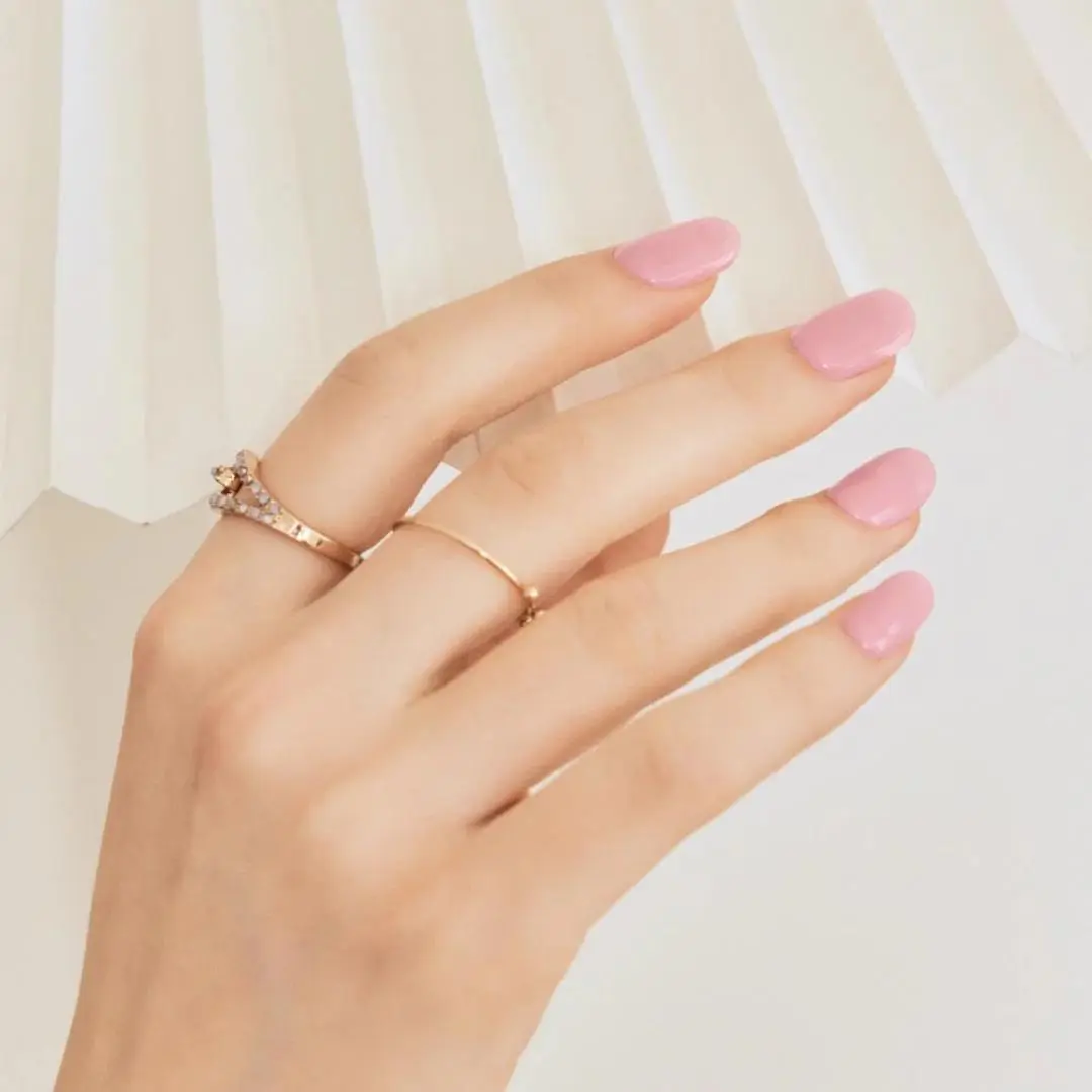 Semi Cured Gel Nail Strips N Cream Pink