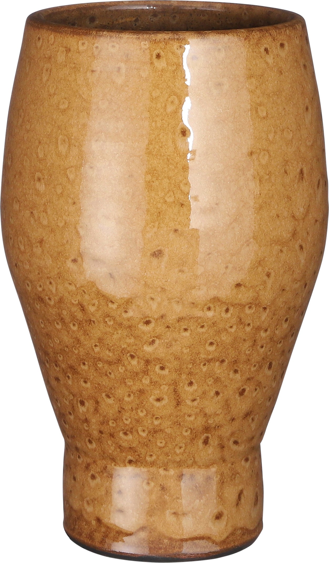 Mica Decorations bloempot op voet Merle geel D 17 H 28 cm