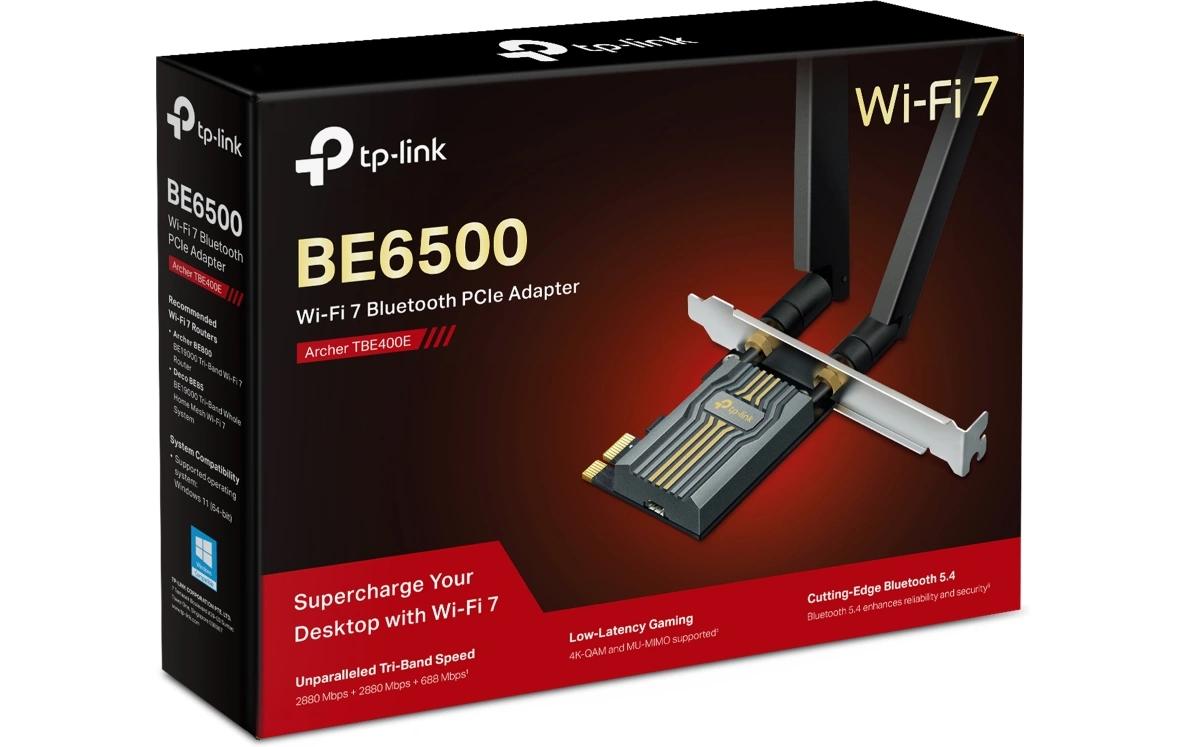WLAN-AX PCIe Adapter Archer TBE400EBE6500 Wi-Fi 7 Bluetooth 5.4 PCIe Adapter