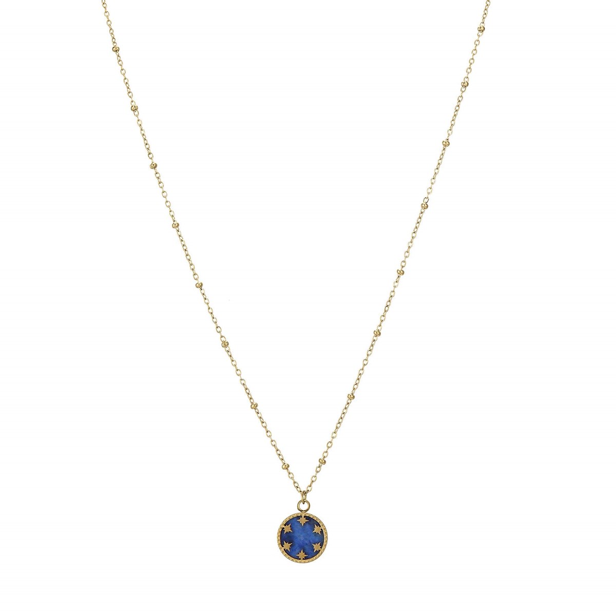 Collier Etoiles pierre Lapis Lazuli