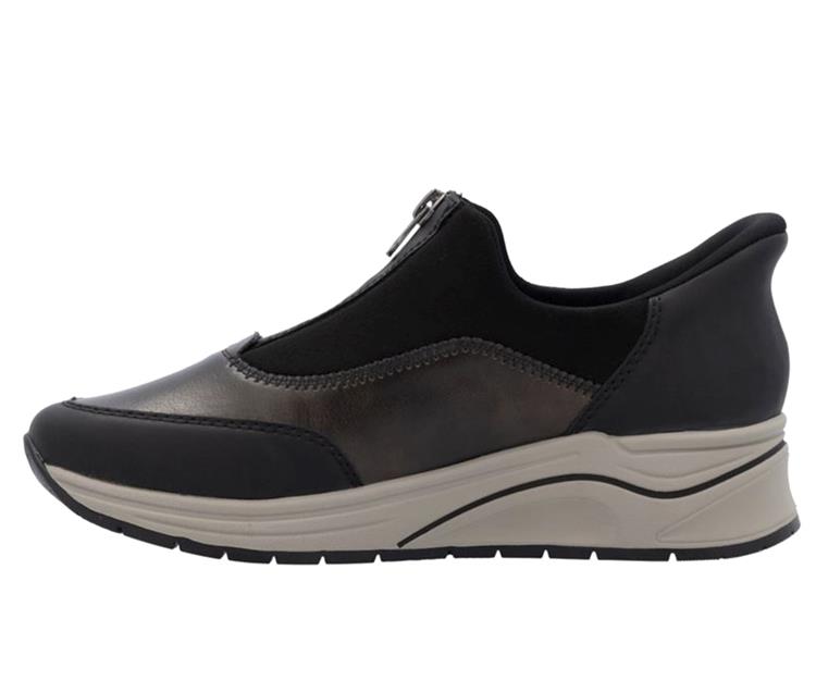Rieker N9553 schwarz/antik/schwarz