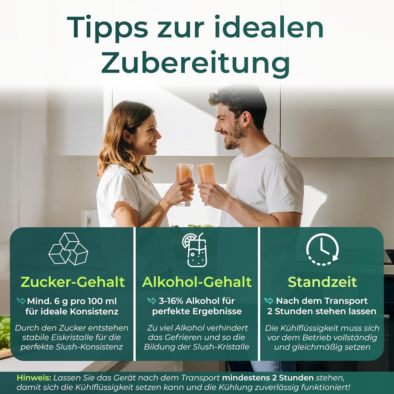 KLAMER Slush Maschine, mit 5 voreingestellten Programmen: Slushie, Cocktail, Milchshake, Frappé, Wein, Automatische Reinigung, 2L Fassungsvolumen, Turbo Freeze, kein Eis erforderlich