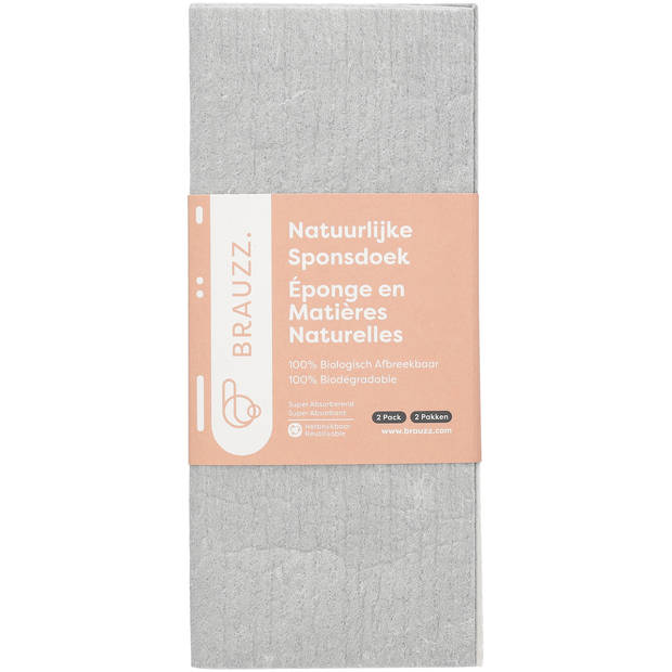 Brauzz Natuurlijke Sponsdoek 2 St.
